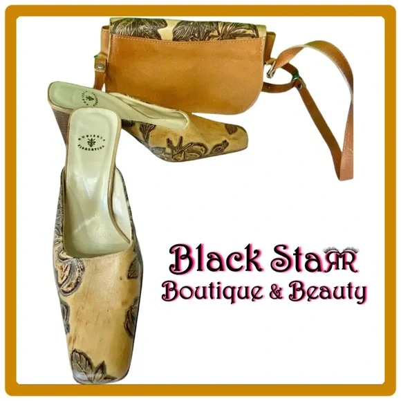 🇮🇹Cuoieria Fiorentina Italian designer shoes & purse. NEW. Sz 36/6.5